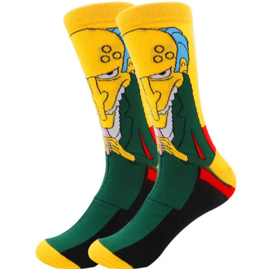 🧦VINTAGE BURNS♻️ CARTOON SOCKS (vintage Burns cartoon socks)