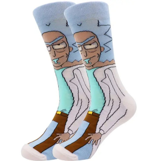🧪 VINTAGE RICK 🚀 CARTOON SOCKS (vintage Rick cartoon socks)